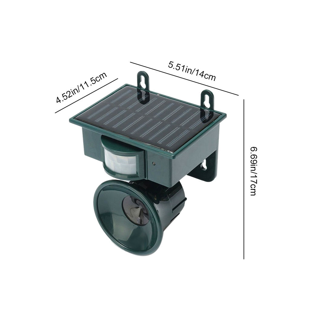 Elimin8 | Motion-Activated Garden Bird Deterrent with Sonic and Ultrasonic Pest Output