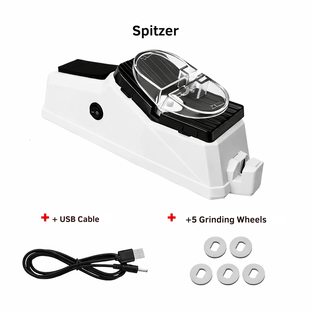 Electric Knife & Scissor Sharpener – USB Rechargeable Automatic Sharpener