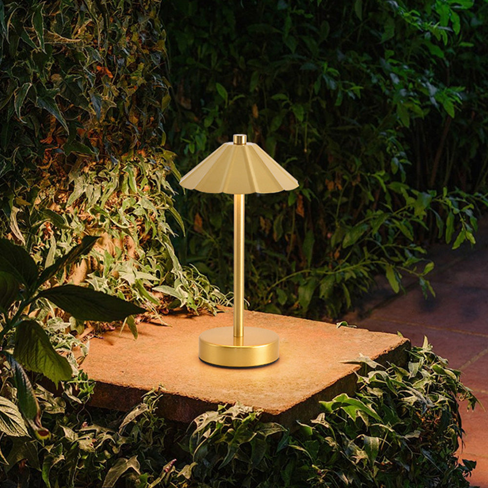 Nove | Rechargeable Table Lamp with Umbrella and Dome Acrylic Shade