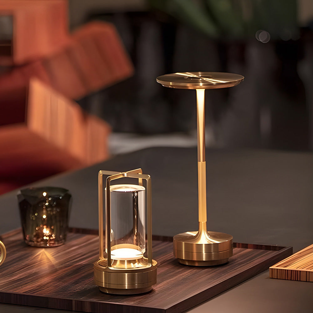 Elvar | Rechargeable Aluminium Flying Saucer Table Lamp