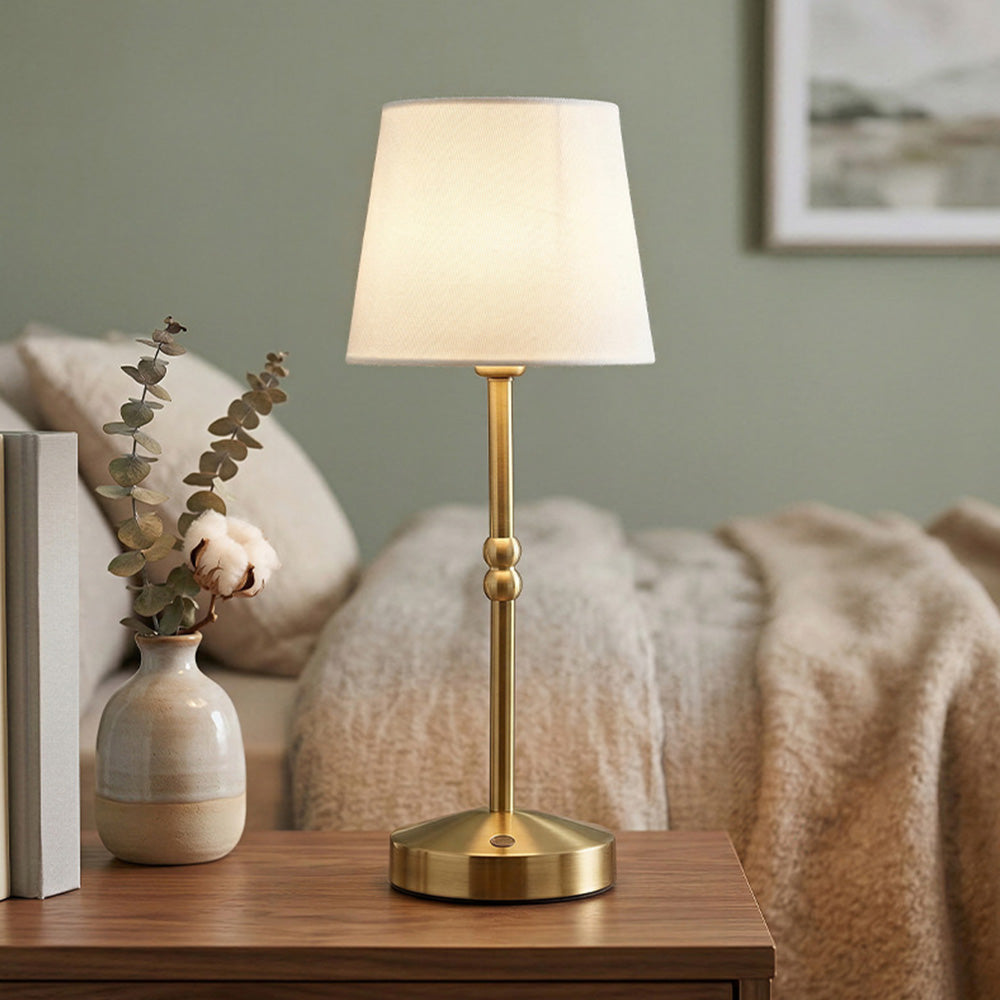 Noren | Rechargeable Dimmable Table Lamp with Nordic Vintage Fabric Design