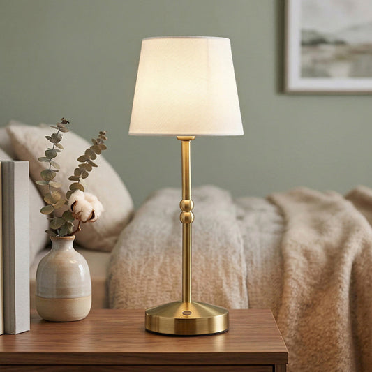 Noren | Rechargeable Dimmable Table Lamp with Nordic Vintage Fabric Design