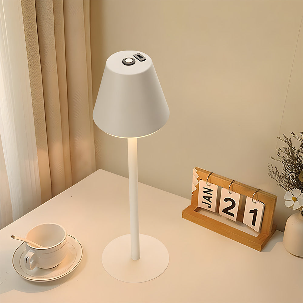 Aven | Rechargeable Touch-Control Table Lamp with Tall Stem Design
