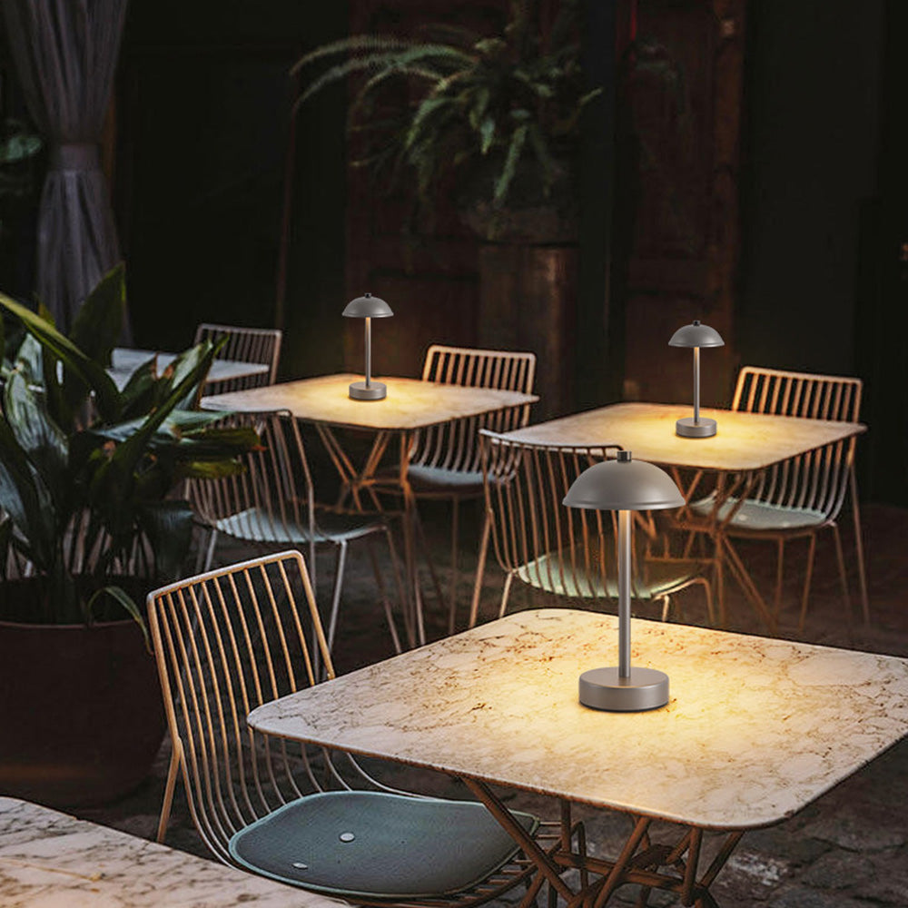 Nove | Rechargeable Table Lamp with Umbrella and Dome Acrylic Shade