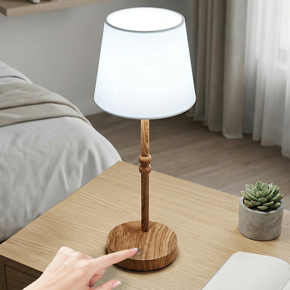 Noren | Rechargeable Dimmable Table Lamp with Nordic Vintage Fabric Design