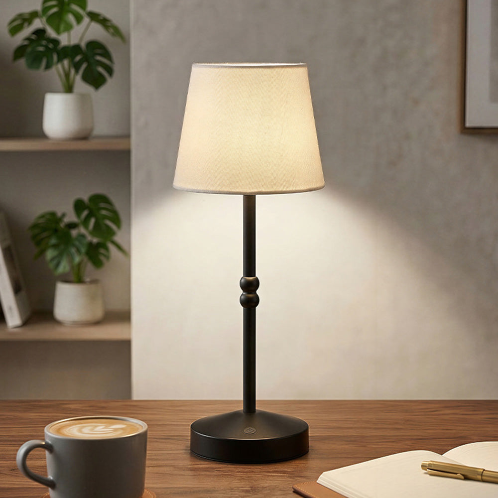 Noren | Rechargeable Dimmable Table Lamp with Nordic Vintage Fabric Design