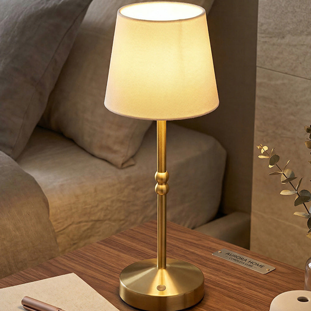 Noren | Rechargeable Dimmable Table Lamp with Nordic Vintage Fabric Design