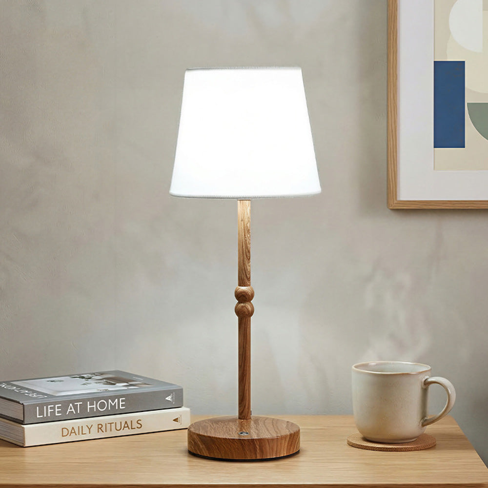 Noren | Rechargeable Dimmable Table Lamp with Nordic Vintage Fabric Design
