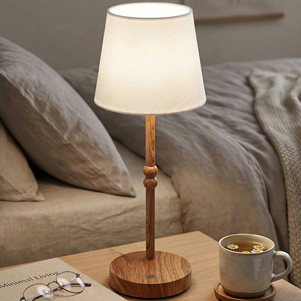 Noren | Rechargeable Dimmable Table Lamp with Nordic Vintage Fabric Design