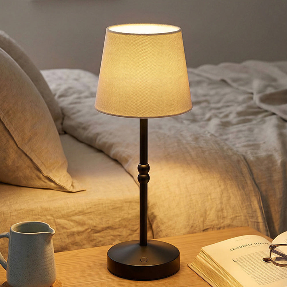 Noren | Rechargeable Dimmable Table Lamp with Nordic Vintage Fabric Design