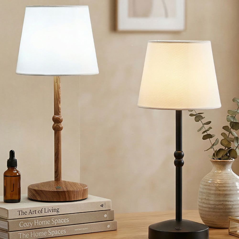 Noren | Rechargeable Dimmable Table Lamp with Nordic Vintage Fabric Design