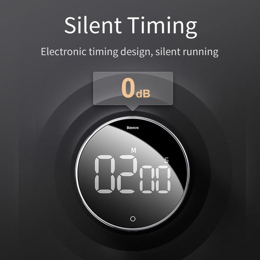 Digital Kitchen Timer – 30 Minute Countdown, Magnetic Back, Rotating Bezel