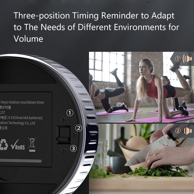 Digital Kitchen Timer – 30 Minute Countdown, Magnetic Back, Rotating Bezel