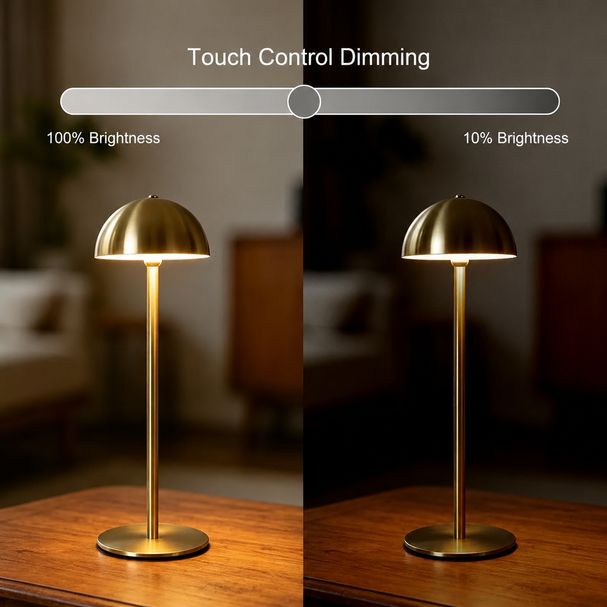 Varen | Elegant Dimmable Touch Table Lamp in Acrylic for Cafe and Bedroom