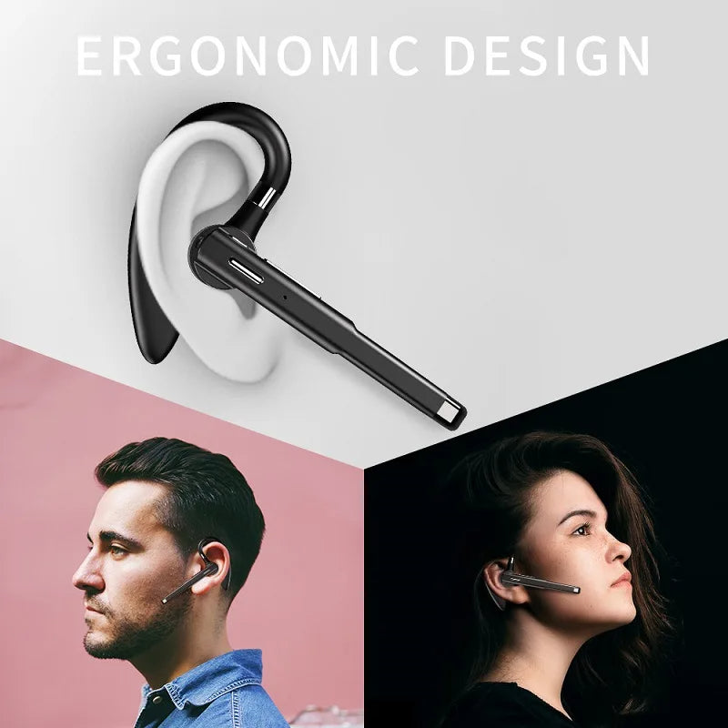 Wireless Bluetooth 5.1 Trucker Dual Mic Noise-Cancelling Headset | Comfortable Earpiece with Exceptional Sound Quality