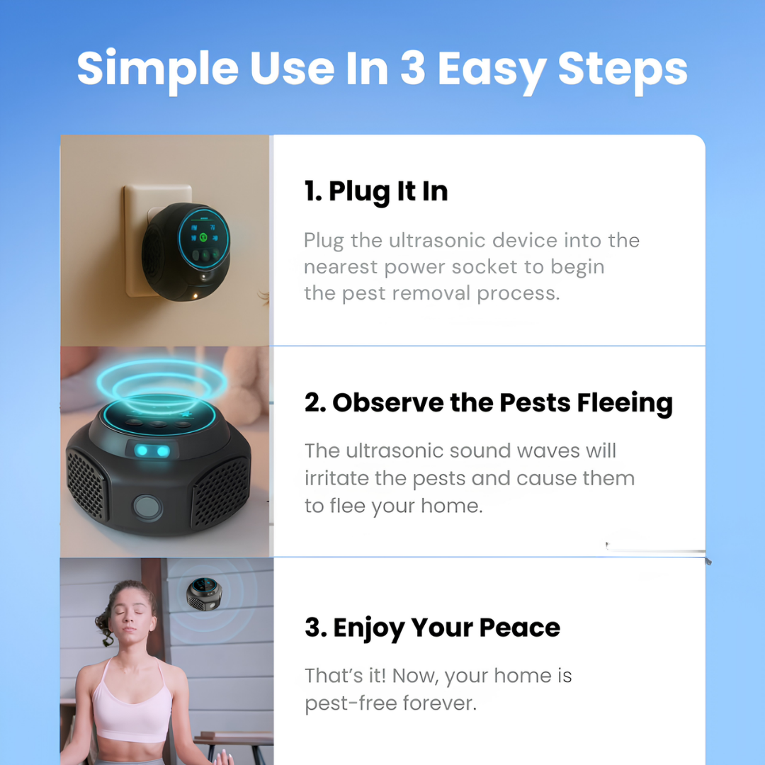 Ultrasonic Rodent Repellent Plug-In for Home and Garden
