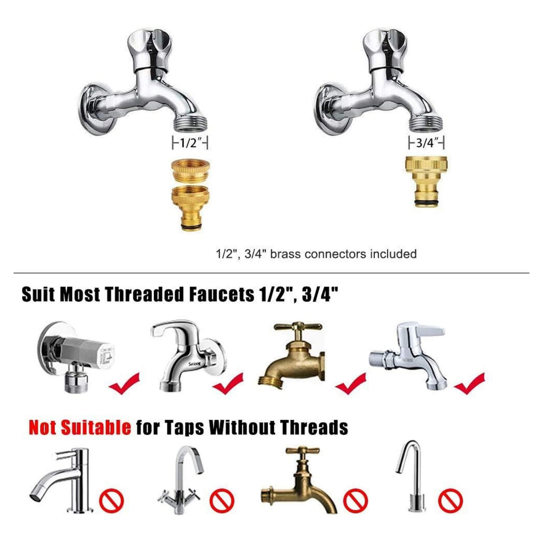 Expandable Garden Hose – Leak-Proof Hose with 8-Function Spray Nozzle