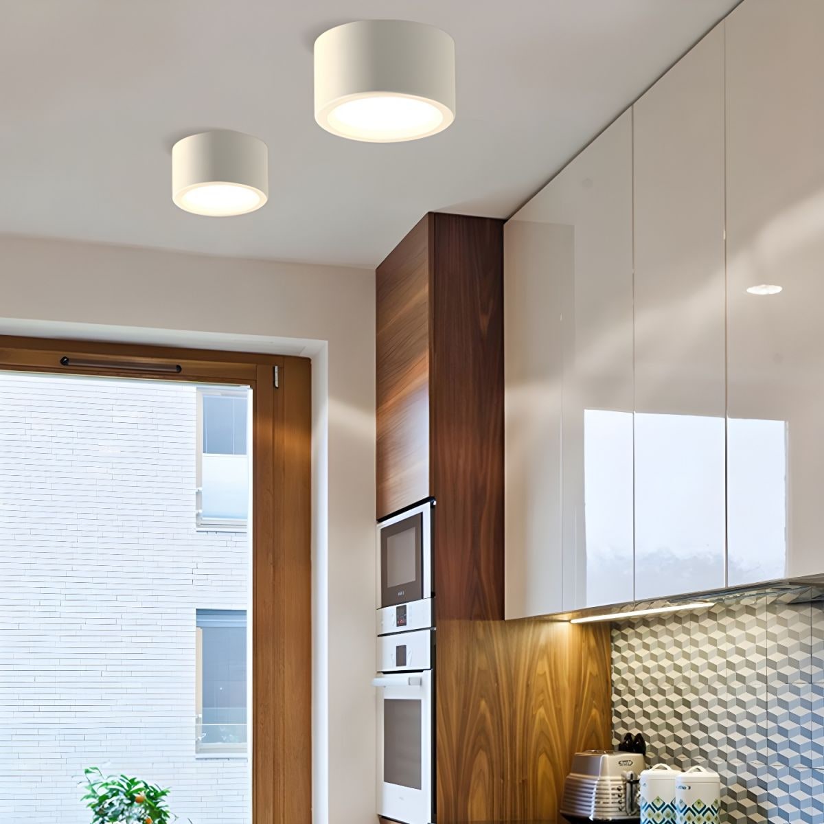 CylinderLux | Modern Flush Mount Cylinder LED Ceiling Light – Energy Efficient