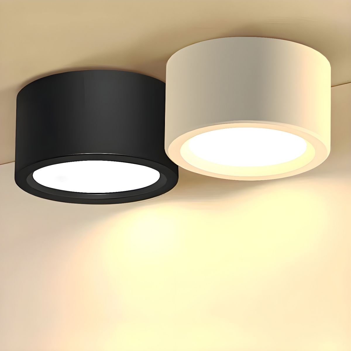 CylinderLux | Modern Flush Mount Cylinder LED Ceiling Light – Energy Efficient