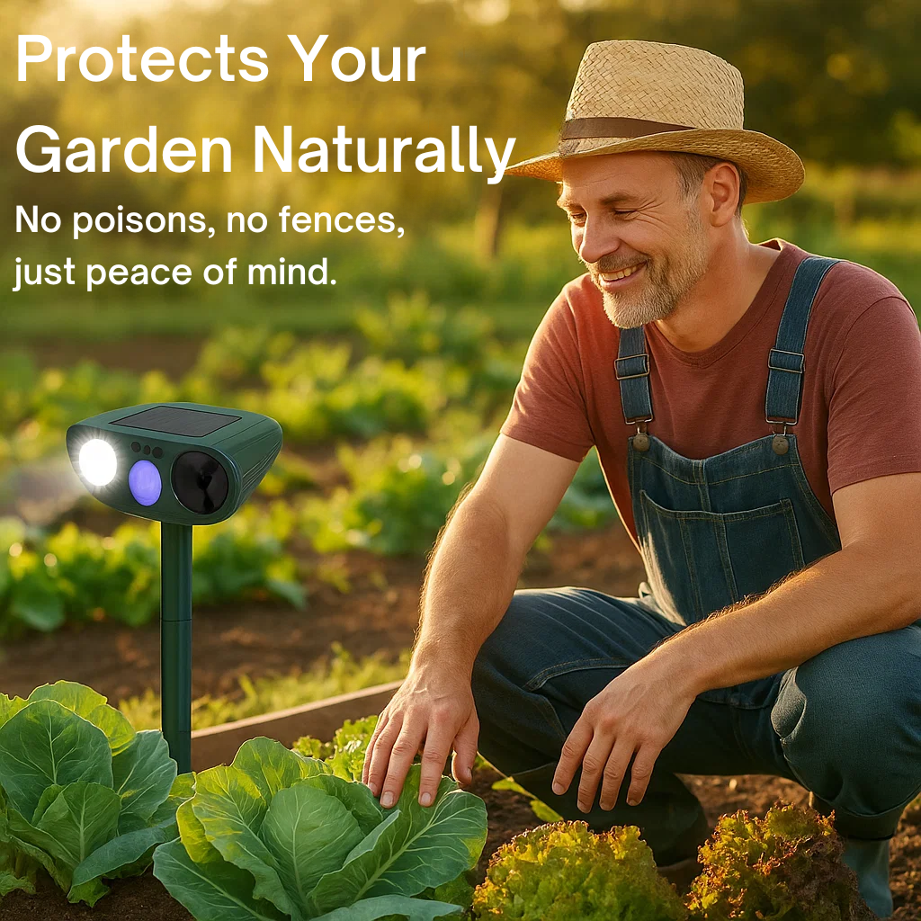 AviGuard | Deterrent Humane Solar-Powered Ultrasonic Rabbit Repeller