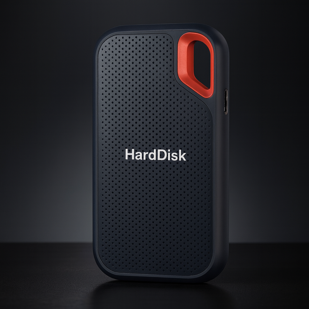 1TB Portable External SSD with Lanyard Loop and USB-C for PC