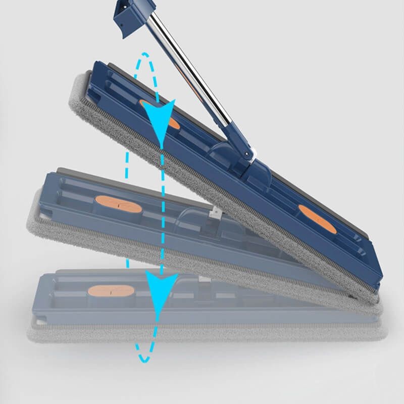 WieldPro | Self-Wringing Microfiber Flat Mop with Collapsible Bucket