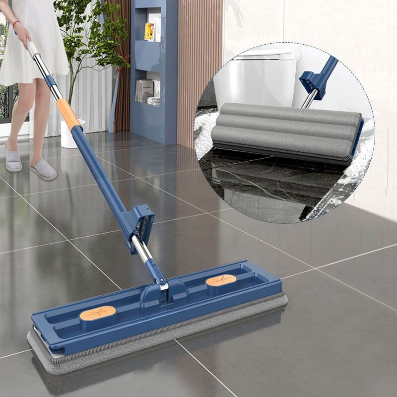 WieldPro | Self-Wringing Microfiber Flat Mop with Collapsible Bucket
