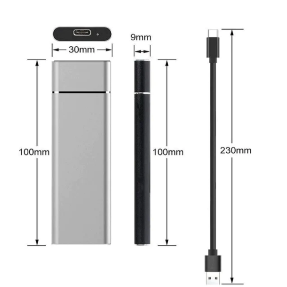 8TB Slim Portable External Hard Drive for Daily Storage Needs
