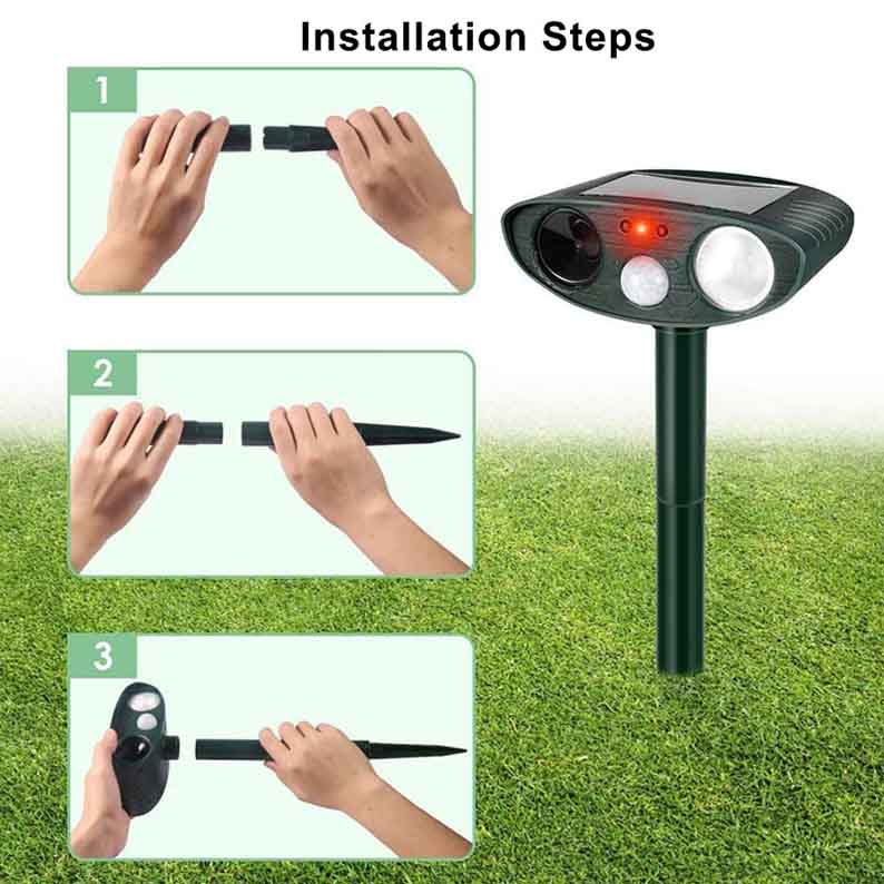 AviGuard | Deterrent Humane Solar-Powered Ultrasonic Rabbit Repeller