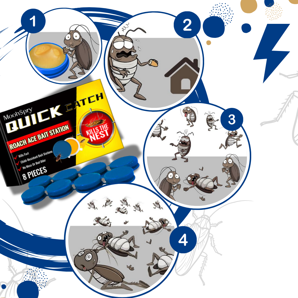 Unscented Cockroach Bait Station for Effective Home Pest Management
