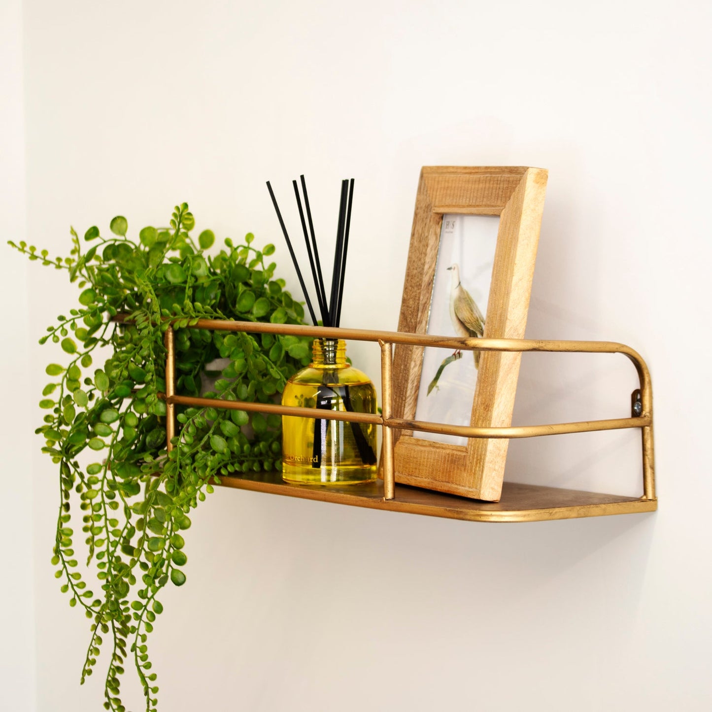 Veynor | Gold Metal Wall Shelf