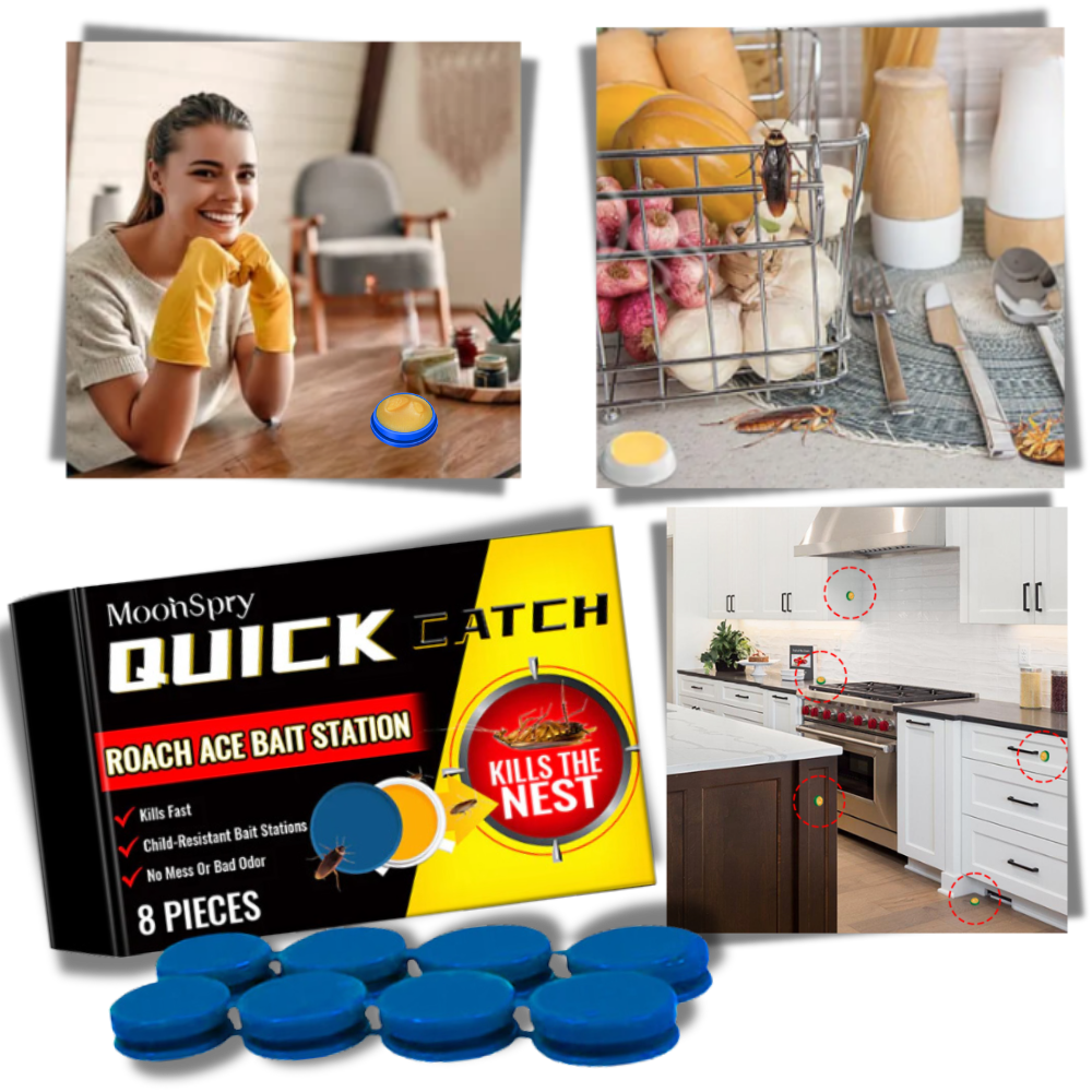 Unscented Cockroach Bait Station for Effective Home Pest Management