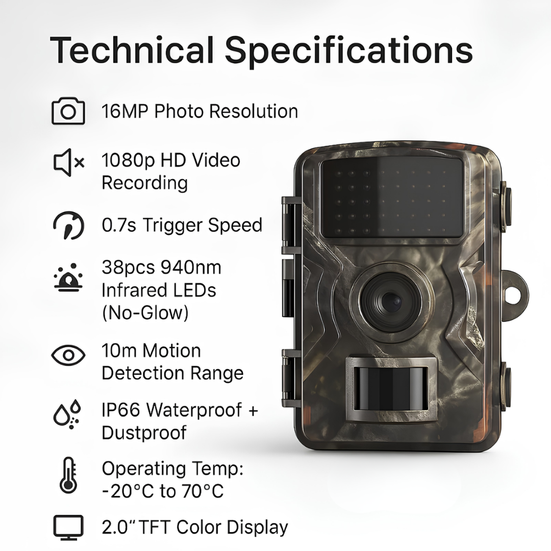 TrailGlance | Night Vision Outdoor Wildlife Trail Camera