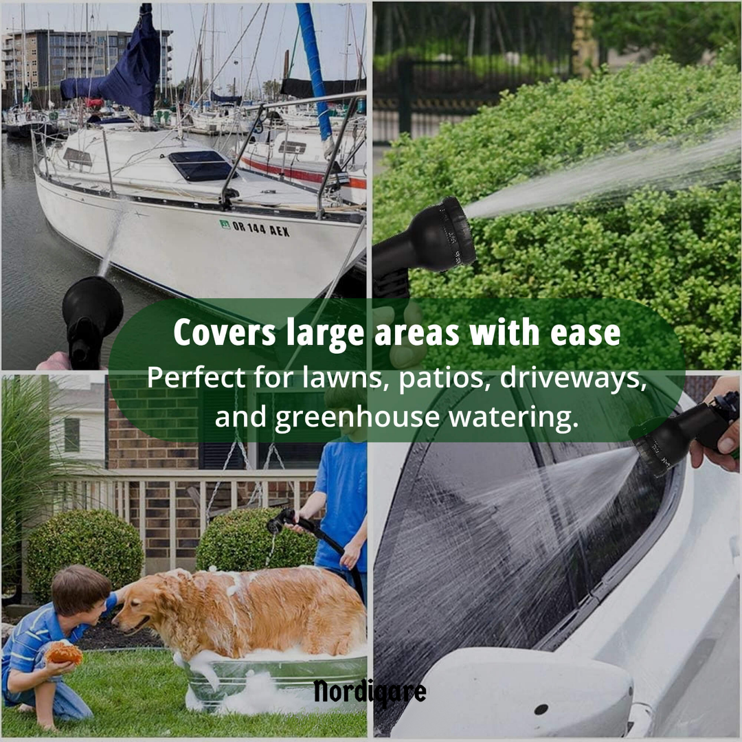 Expandable Garden Hose – Leak-Proof Hose with 8-Function Spray Nozzle