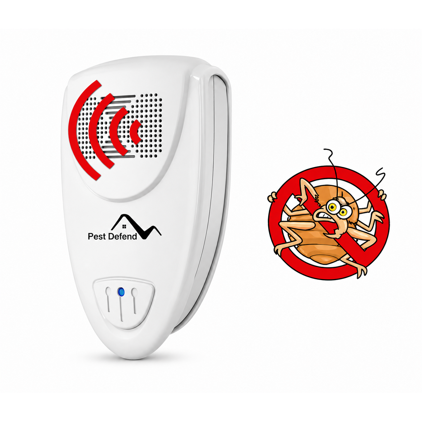 Compact Ultrasonic Pest Repeller with LED Indicator