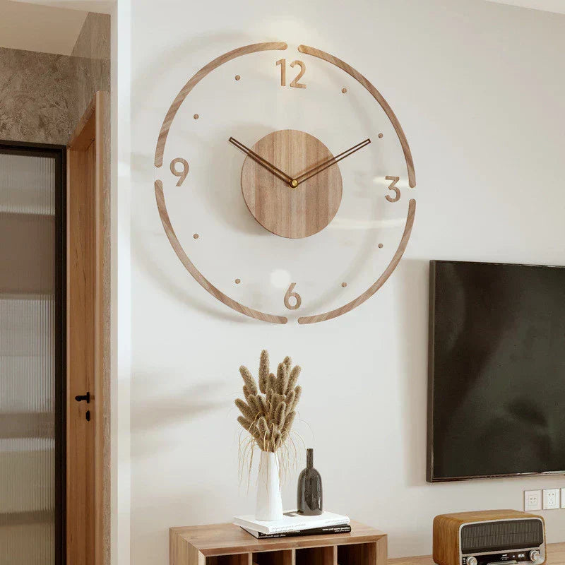 Contemporary Silent Round Wall Clock with Nordic Minimalist Design
