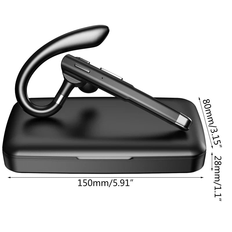 Wireless Bluetooth 5.1 Trucker Dual Mic Noise-Cancelling Headset | Comfortable Earpiece with Exceptional Sound Quality