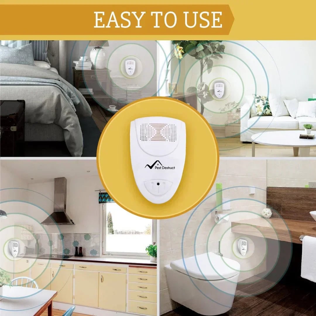 Compact Ultrasonic Pest Repeller with LED Indicator