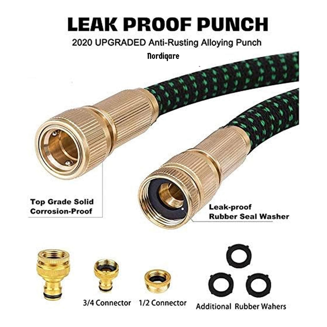Expandable Garden Hose – Leak-Proof Hose with 8-Function Spray Nozzle
