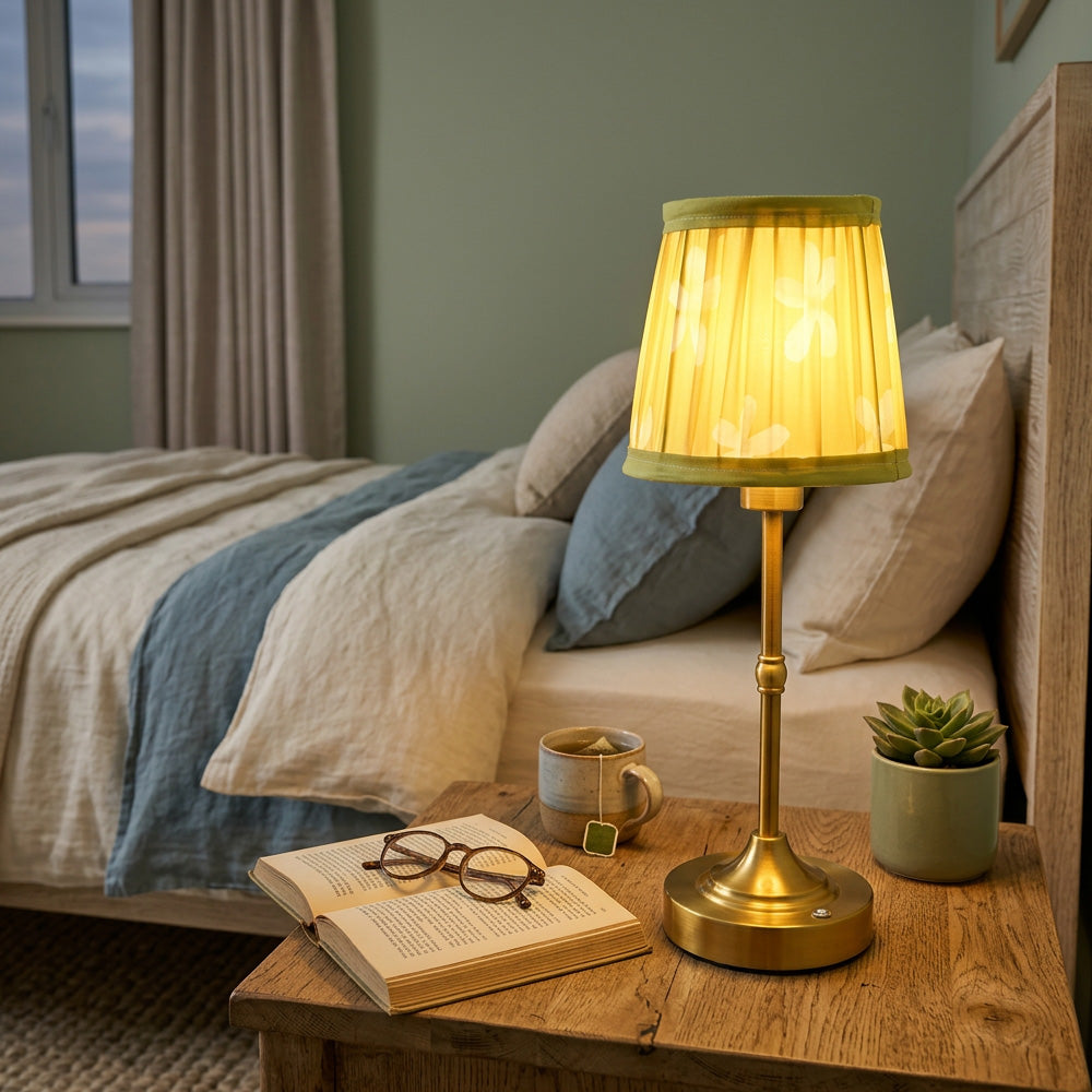 Auren | Stylish Rechargeable Fabric Table Lamp for Living Room and Bedroom