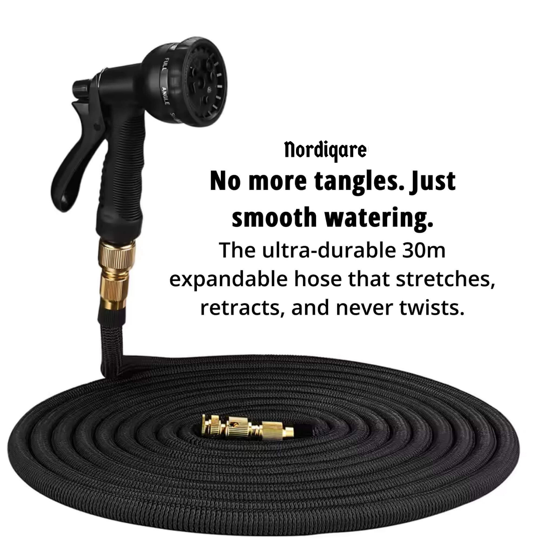 Expandable Garden Hose – Leak-Proof Hose with 8-Function Spray Nozzle