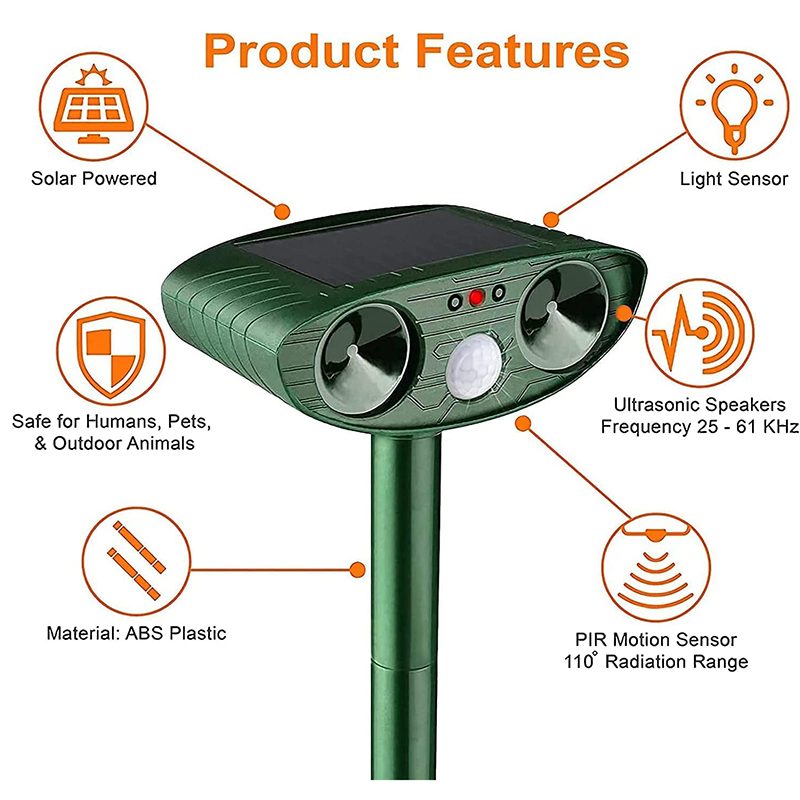 AviGuard | Deterrent Humane Solar-Powered Ultrasonic Rabbit Repeller
