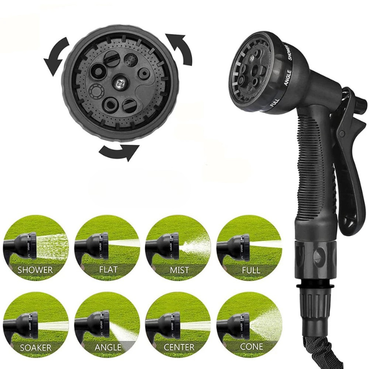 Expandable Garden Hose – Leak-Proof Hose with 8-Function Spray Nozzle