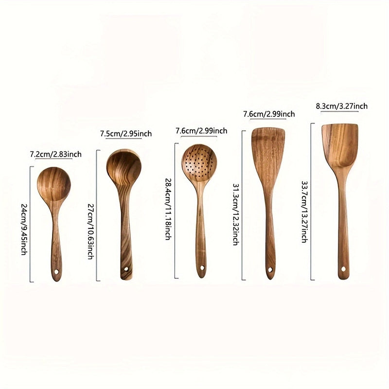 EcoTwist | Sustainable Wooden Utensil Set – Chic Cooking Essentials