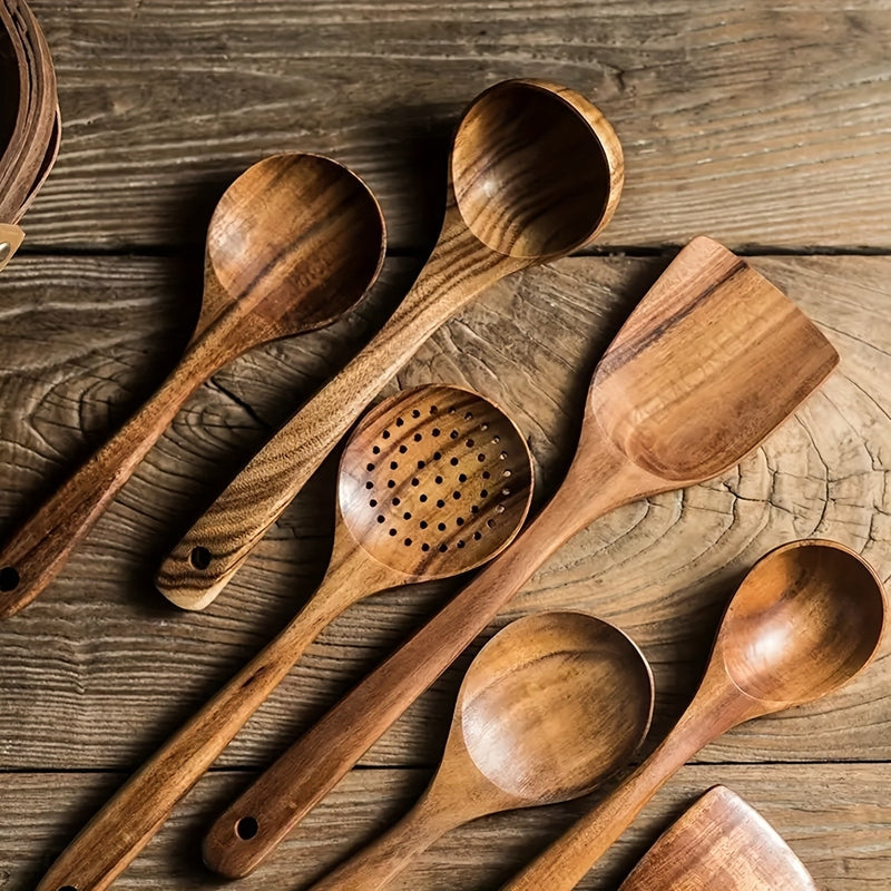 EcoTwist | Sustainable Wooden Utensil Set – Chic Cooking Essentials
