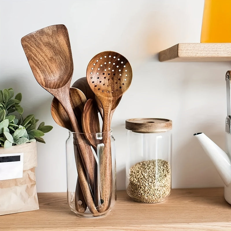 EcoTwist | Sustainable Wooden Utensil Set – Chic Cooking Essentials