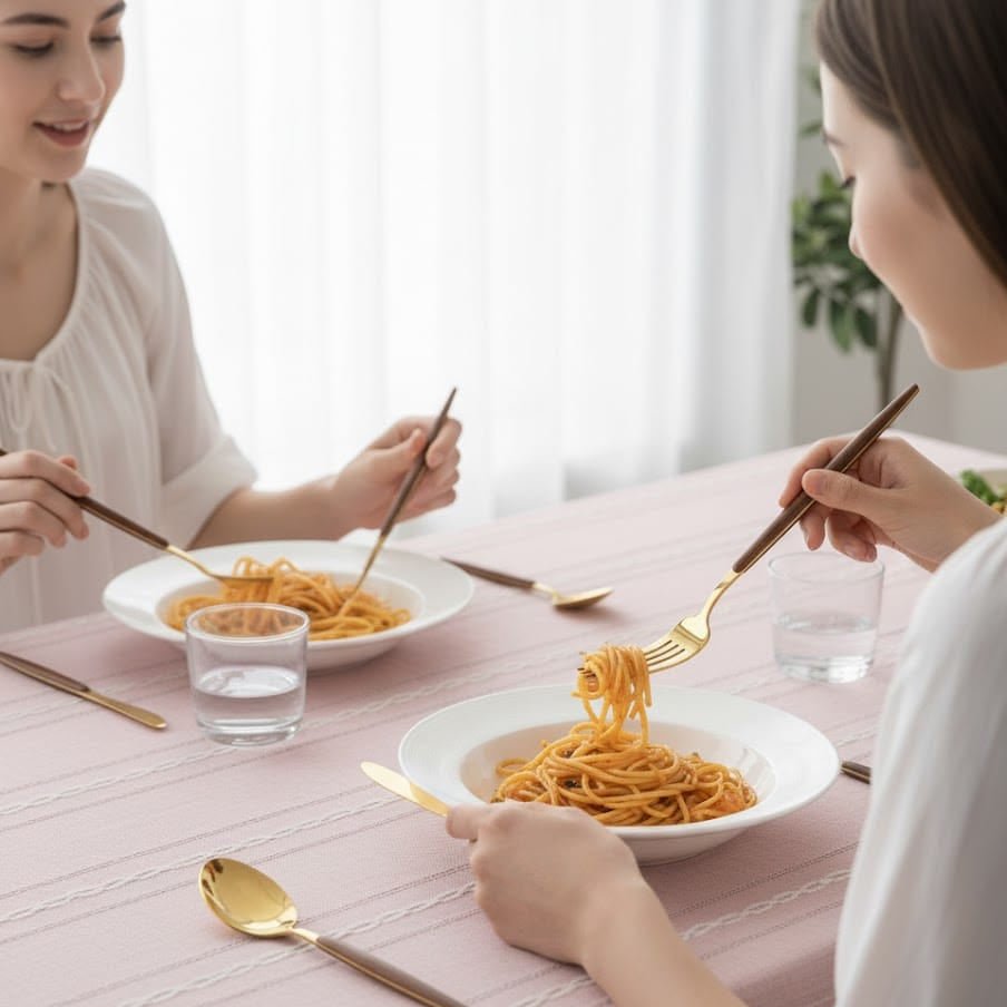 High-Quality Stainless Steel Cutlery with Wooden Accents