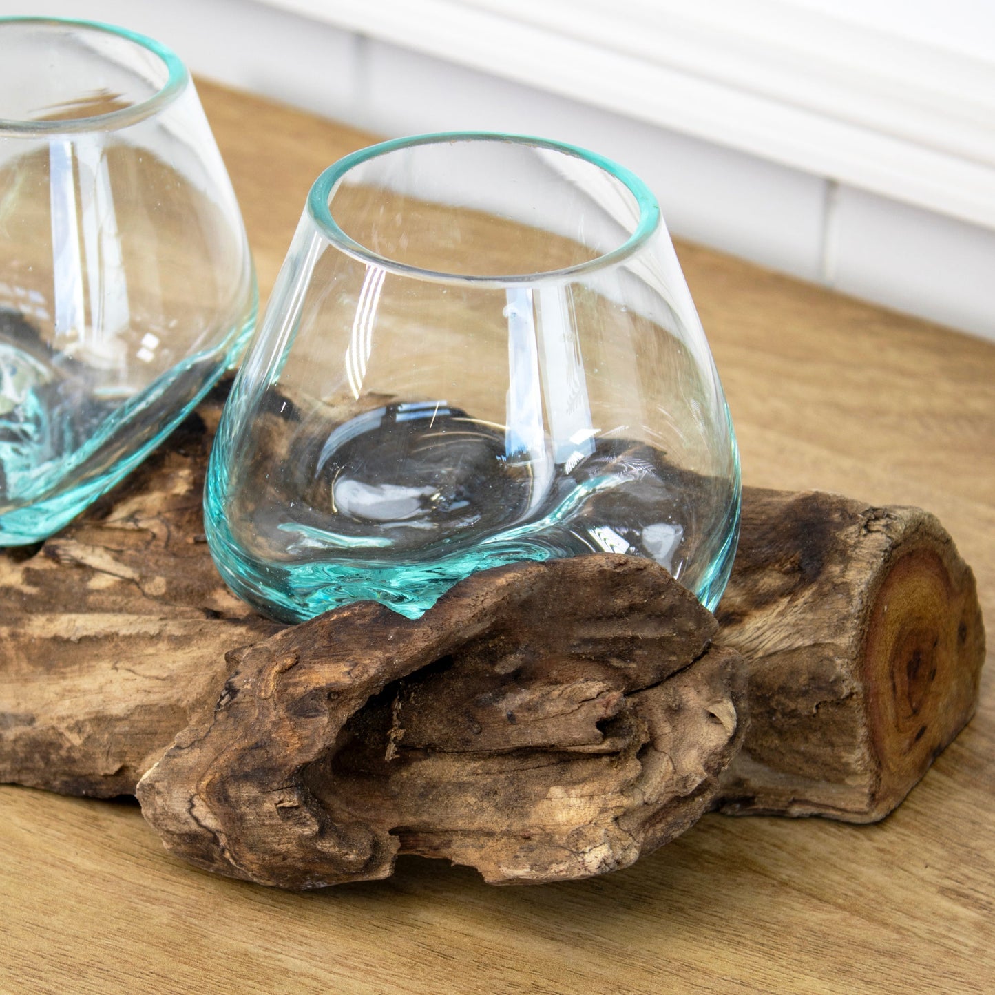 Oakmere | Teak Wood Glass Bowl