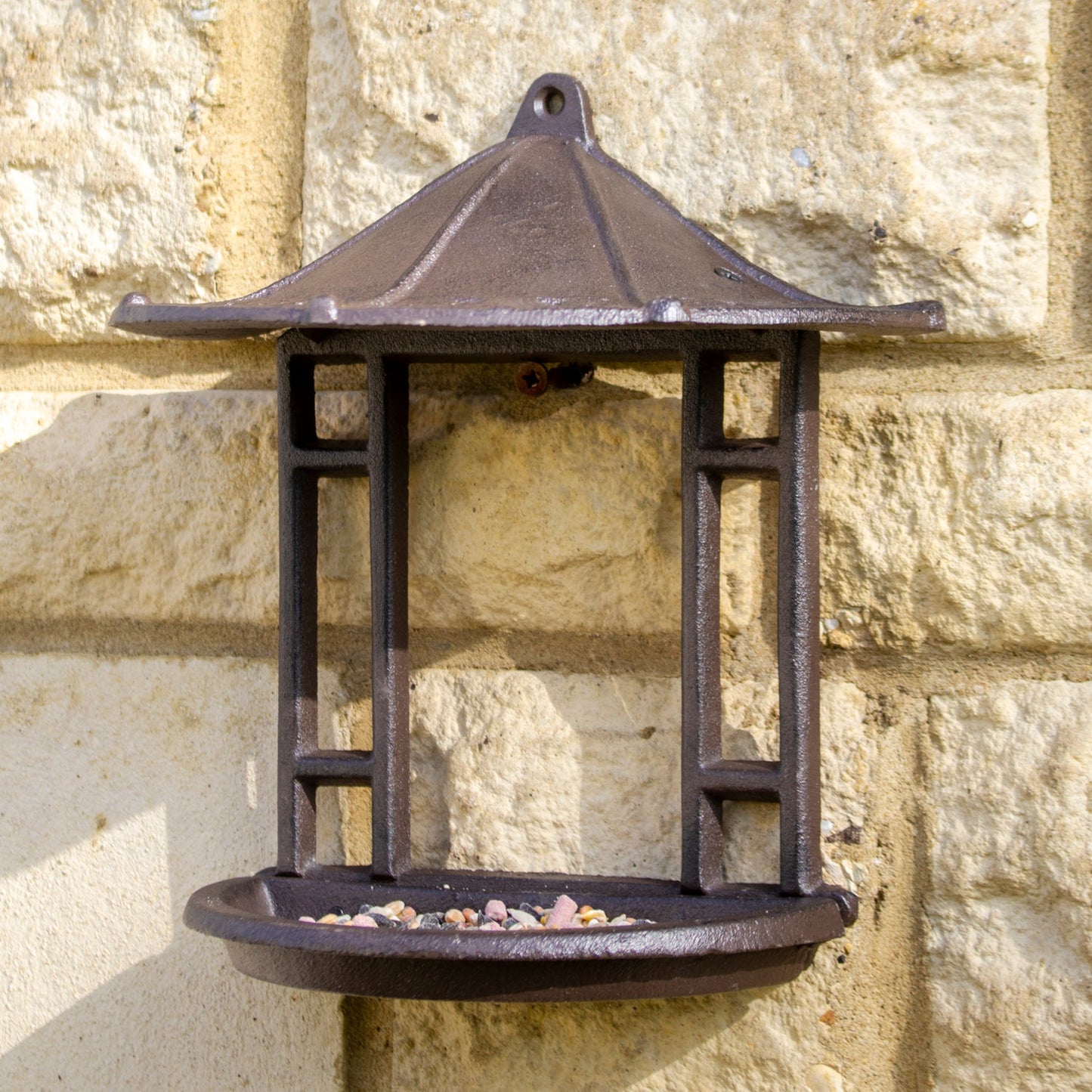 Torvik | Cast Iron Pagoda Wall Bird Feeder
