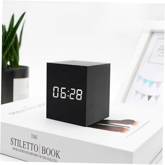 Mini LED Alarm Clock – Compact Digital Clock with Night Mode for Desk